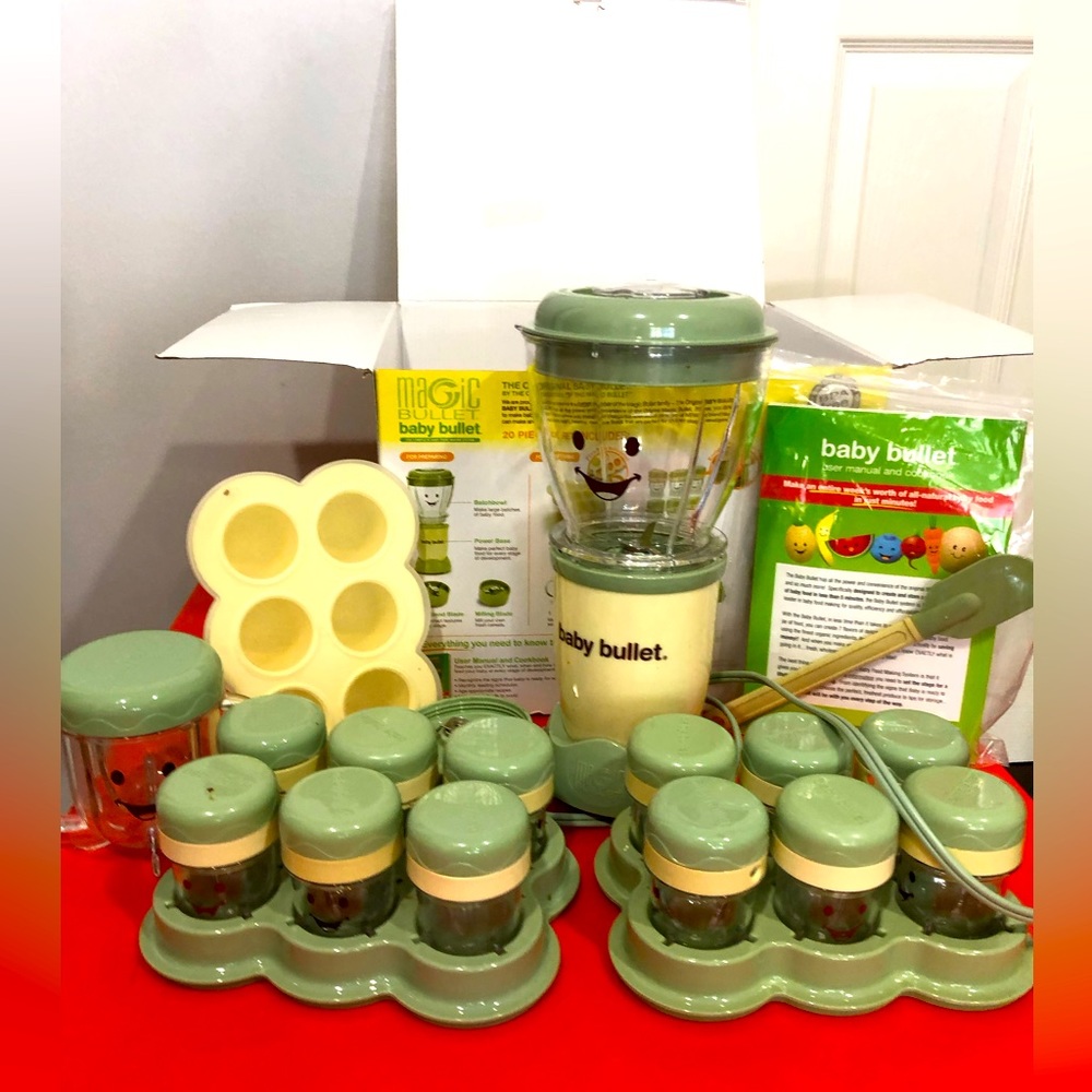 Magic Bullet Baby Bullet Food Maker 20 Piece Set EXTRA Tray and Storage Cups